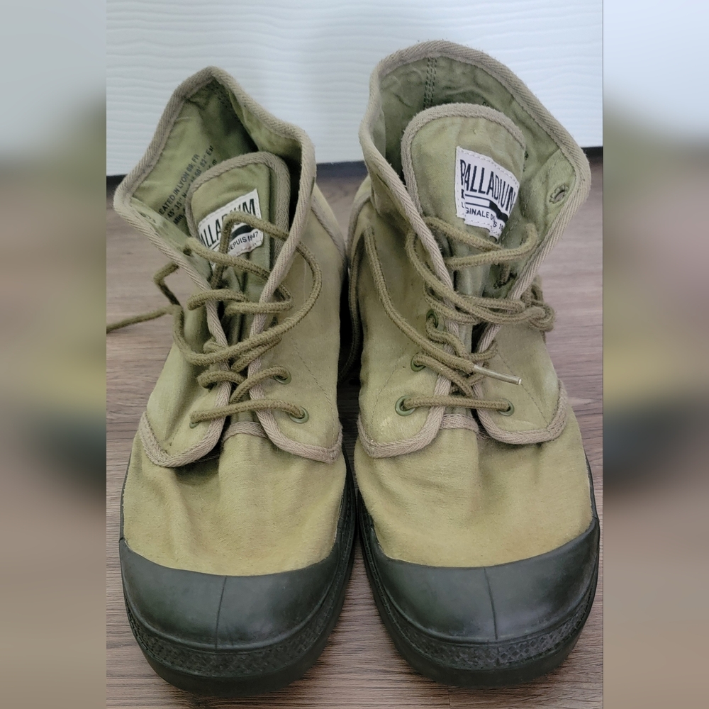 Palladium Men's Olive and Khaki Boots
